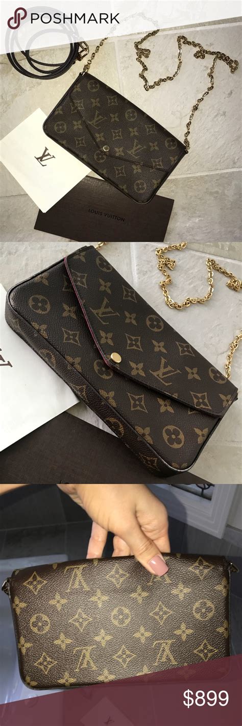 white lv bag with gold chain|Félicie Pochette LV Monogram Chain Bag .